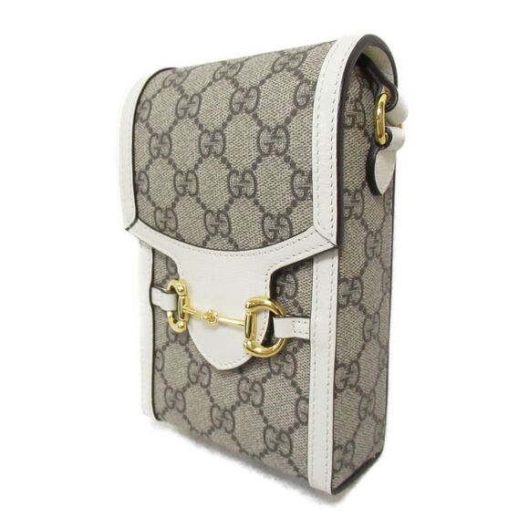 Gucci Horsebit Shoulder Bag Canvas Gg #126433G11B - Picture 3 of 10